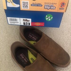 Skechers Men's Tan Slip-Ons